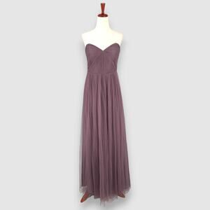 Jenny Yoo Collection Strapless Tulle Gown Purple Size 12